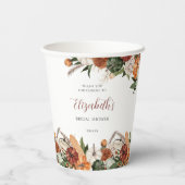 ボーホーオータムブライダルシャワー 紙コップ (裏面)