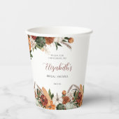 ボーホーオータムブライダルシャワー 紙コップ (正面)