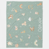 ボーホーオータムベイビーシャワー フリースブランケット (正面)