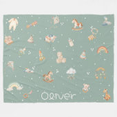 ボーホーオータムベイビーシャワー フリースブランケット (正面(横))