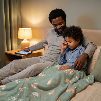 ボーホーオータムベイビーシャワー フリースブランケット