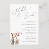 ボーホーオータムワイルドフラワー | イベントスケジュール エンクロージャーカード (正面)