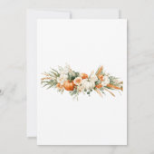 ボーホーオータム フラワーアレンジメント ブライズシャワー 招待状 (裏面)