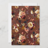 ボーホーオータム フラワーブライダルシャワー招待状 招待状 (裏面)