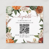 ボーホーオータム | ブライダルシャワーレジストリー エンクロージャーカード (正面)