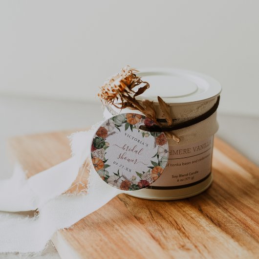 ボーホーオータム ブライダルシャワー フェイバータグ