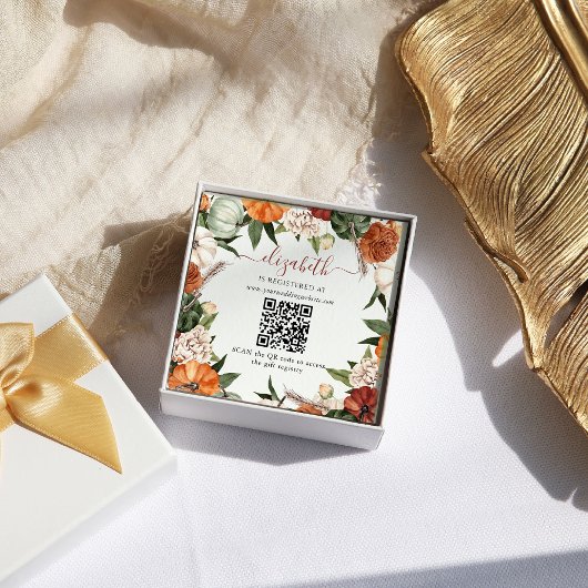 ボーホーオータム | ブライダルシャワー レジストリー エンクロージャーカード