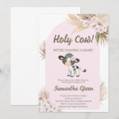 ボーホーカウベイビーシャワー招待状 招待状 (正面/裏面)