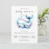 ボーホーカスタムクジラベイビーシャワー 招待状 (スタンド正面)