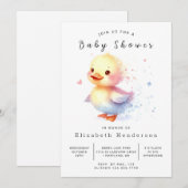ボーホーカスタムダックベビーシャワー 招待状 (正面/裏面)