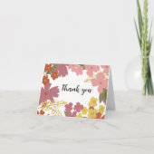 ボーホーカラフルワイルドフラワー感謝カード サンキューカード (正面)