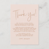 ボーホーカラーズ ブランシュ&バブルリー ブライズシャワー サンキューカード (正面)