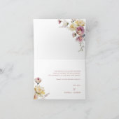 ボーホーガーデンローズフラワーズウェディング サンキューカード (内部)