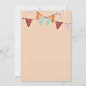 ボーホーガールのキャンプスリンバーパーティー招待状 招待状 (裏面)