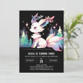 ボーホーキュートオオカミ誕生日 招待状 (スタンド正面)