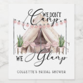 ボーホーグランピング ブライダルシャワーワインラベル ワインラベル (シングルラベル)