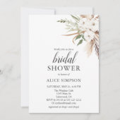 ボーホーグリーン パンパスグラス ブライダルシャワー 招待状 (正面)