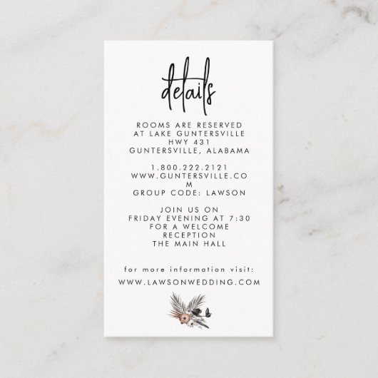 ボーホーゴシック詳細カード エンクロージャーカード (正面)