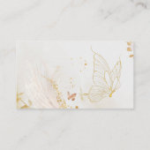 ボーホーゴールドの蝶の赤ちゃんの本のチケット エンクロージャーカード (裏面)