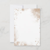 ボーホーゴールドグリッター パンパスグラス＆オーキッド ウェディング 招待状 (裏面)