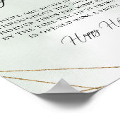 ボーホーサキュレント ユーカリ ゴールドフレーム リングハント ポスター (角)