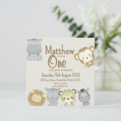 ボーホーサファリ誕生日招待状 招待状 (スタンド正面)