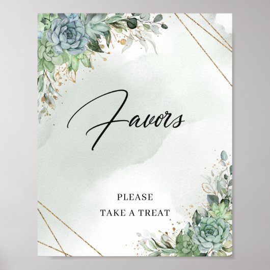 ボーホーサマー　スキュレント　ユーカリ　ゴールド　フェイバーズ　サイン ポスター (正面)