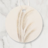 ボーホーサマー パンパスグラス 水彩画 ありがとうベイビー フェイバータグ (裏面)