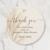 ボーホーサマー パンパスグラス 水彩画 ありがとうベイビー フェイバータグ (正面)