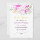 ボーホーサマー フラワール 水彩アート 招待状 (正面)