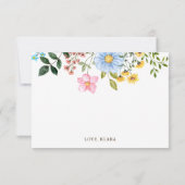 ボーホーサマー ワイルドフラワーズ 感謝カード (裏面)