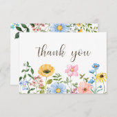ボーホーサマー ワイルドフラワーズ 感謝カード (正面/裏面)
