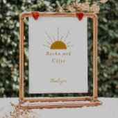 ボーホーサンシャインベイビーシャワーブックとギフトサイン ポスター