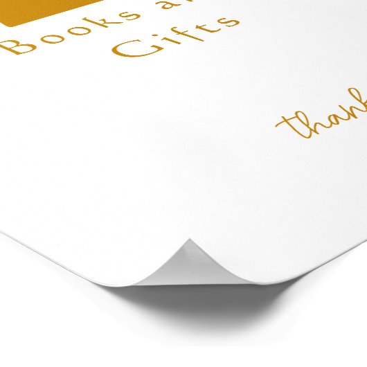 ボーホーサンシャインベイビーシャワーブックとギフトサイン ポスター (角)