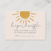 ボーホーサン ベイビーシャワー おむつラッフル エンクロージャーカード (正面)