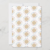 ボーホーサン ベイビー シャワー 招待状 (裏面)