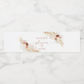 ボーホーシャワー ウォーターボトルラベル | パンパスグラス ペットボトルラベル (シングルラベル)