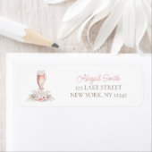 ボーホーシャンパングラス パール＆プロセッコ ブライダルシャワー ラベル (インサイチュ)