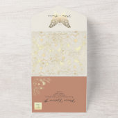 ボーホースプリングピーチウェディング オールインワン招待状 (外側)