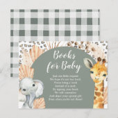 ボーホーセイジグリーンサファリ オー・ボーイ 赤ちゃんのための本 インビテーションポストカード (正面/裏面)