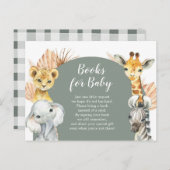 ボーホーセイジグリーンサファリ オー・ボーイ 赤ちゃんのための本 インビテーションポストカード (正面/裏面)