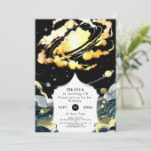 ボーホーセレスト・スペース・バースデー 招待状 (スタンド正面)