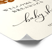 ボーホーセレブレーション ベア ベイビーシャワー ウェルカム ポスター (角)