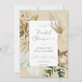 ボーホータンフローラルグラス ブライダルシャワー 招待状 (正面)