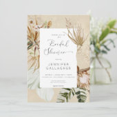 ボーホータンフローラルグラス ブライダルシャワー 招待状 (スタンド正面)