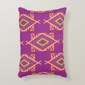 ボーホーチック: エスニックシームレスオーナメント アクセントクッション (正面(垂直))