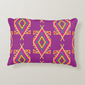 ボーホーチック: エスニックシームレスオーナメント アクセントクッション (裏面)