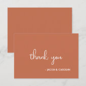 ボーホーデザートテラコッタ結婚式感謝カード 招待状 (正面/裏面)