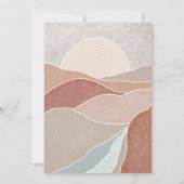 ボーホーデザートレッドブライダルシャワー 招待状 (裏面)