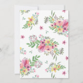 ボーホートライバルベイビーシャワー招待状 フラワーティーピー 招待状 (裏面)